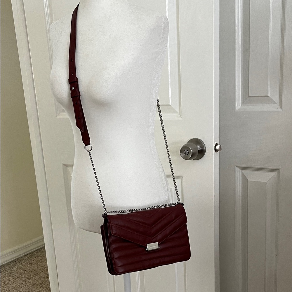 All Saints Burgundy Crossbody Bag